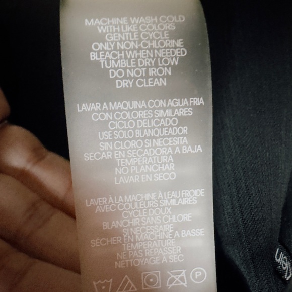 NWT Calvin Klein Semi Sheer V-Neck Black Blouse - Picture 8 of 11